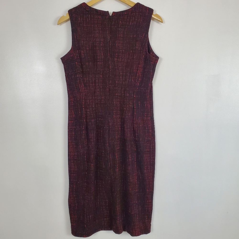 Calvin Klein sleeveless dress, red and black print, size 8 - Picture 2 of 6